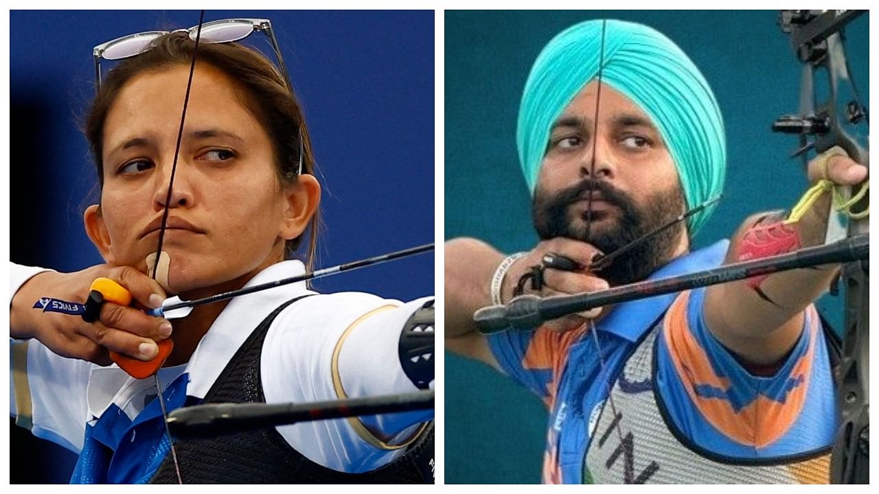 <div class="paragraphs"><p>Indian archers Pooja Jatyan (L) and&nbsp;Harvinder Singh.</p></div>